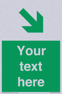 Custom Safe condition: Green Down right arrow